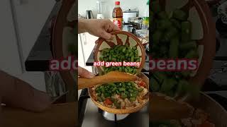 Sauteed Green Beans with Chicken Breast #shortsvideo #checlementevlog #sauteedvegetables #food #yum