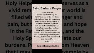 Saint Barbara Prayer