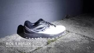 Saucony Ride 9 Reflex - let, lækker sko med ekstremt god synlighed