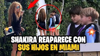 SHAKIRA es vista de nuevo con sus hijos en Miami, muy relajada dando un paseo en moto acuática. 🚤📸