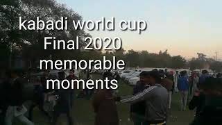 Kabaddi world cup 2020 final