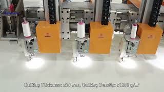 Richpeace Automatic Quilting and Cutting production Line for Mattress Protector 1