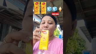 Can you see until end‼️Mom eating yummi challenge emoji food.. 😋🧃🧃🧊🧊🍦#emoji#mukbang#makan#shorts