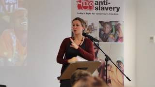 Sarah Mathewson at Anti Slavery International Freedom Conference 2016