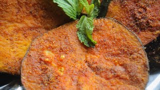 Vaangyache Kaap/Brinjal Fry/Rice Flour Crispy Brinjal/Aubergine Fry/Maharashtrian Style Brinjal