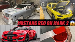 Toyota Mark 2 Pr Mustang Red Paint ? 😱🔥 Ft Kashir King’s Rexy At Our Workshop ❤️