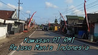 Jalan rejoso menuju Binangun, kawasan pabrik gula PT RMI Blitar