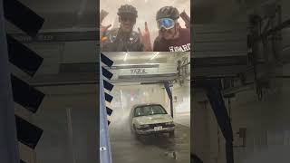 Taking a car with no roof through a car wash 🧼 @iamryanprice