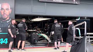 Lewis Hamilton car being worked on , 4th July 2024 Silverstone