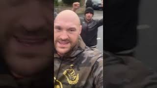 Tyson Fury Runs With Tommy Fury For Jake Paul Camp #shorts