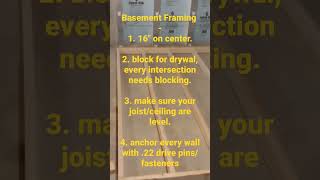 basement framing tips. #construction #building #shorts #diy #homeimprovement #renovation #home #new