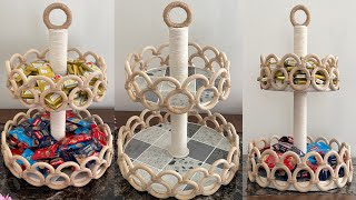 Diy Rope Organizer/ Diy Cardboard Organizer/ Rope Craft Ideas/ منظم يدوي