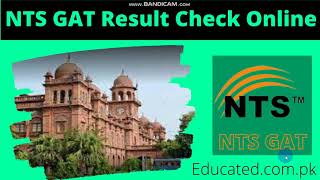 NTS GAT Subject Result 2022 Check Online