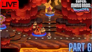 Super Mario Bros Wonder 100% Playthrough Part 6 World 6 Deep Magma Mog and Final Boss