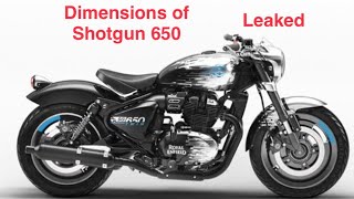 New Royal Enfield Shotgun 650- Leaked Dimensions- Launch at EICMA 2023?