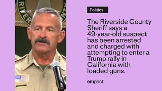 Officials confirm they arrested a suspect near a Trump rally in California. #trumprally #trump #us