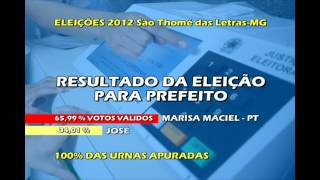 RESULTADO DAS ELEIÇÕES EM SÃO THOMÉ DAS LETRAS