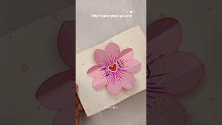 Diy flower popup card idea 🌸💖 | easy flower card idea #shorts #popupcard #youtubeshorts #flowers