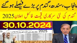 Wheat Support Price 2025 / گندم کی نئی امدادی قیمت فائنل اعلان