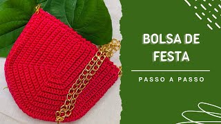 CANHOTO - Bolsa de festa em crochê - bolsa de crochê - crochê natal - bolsa de luxo crochê