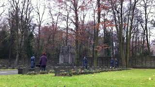 German Memorial Day at Weissensee Jewish Cemetery in Berlin. Soldiers honouring Graves from WWI