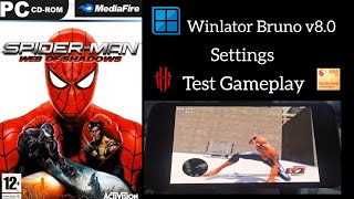 Winlator Bruno 8.0 gameplay Spider-Man Web Of Shadows settings Red Magic 6 Pro SD888