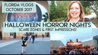 Vlog 3 | Halloween Horror Nights 27 | Scarezones | Florida Vlogs Oct 2017 | Elle and Mimi