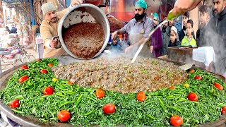 HUGE TAWA FRY KALEJI AT PAKISTANI STREET FOOD | FAMOUS PESHAWARI MASALA KALEJI | MUTTON FRIED LIVER