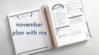 November Dashboard Plan With Me | Erin Condren Life Planner Note Pages