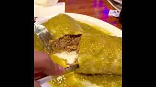 Juicy Tender Chili Verde Burrito #youtubeshorts #shorts #short #shortvideo #food #ytshorts #carnitas