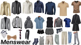 Menwear | Men's Clothing  Vocabulary | Men's clothes Name in English | Men's  clothing  categories |