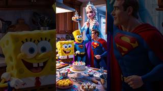 🌞💥❤️ evolution of superman frozen spongebob 🥰 superhero evolution ✅ #dc #superman #spiderman #shorts