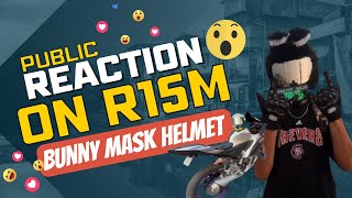 Public Reaction on Yamaha R15M | Bunny Helmet Cover | Market Reaction