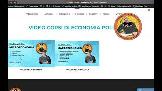 PAGINA VIDEO CORSI DI ECONOMIA POLITICA - WWW.ANDREAILMATEMATICO.IT