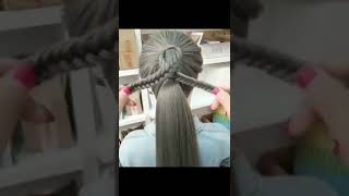 new one girl's easy poni hair style #shorts #yutubeshorts #quickandeasy