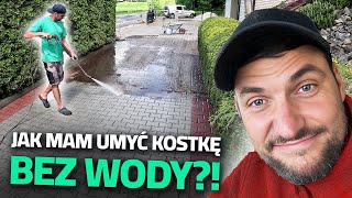 JAK MAM TO ZROBIĆ?! Mycie kostki bez wody. Fugowanie kostki piaskiem malowanie kostki DOMINIK MALUJE