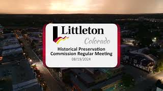 Historical Preservation Commission - Regular Meeting & Study Session - 08/19/2024