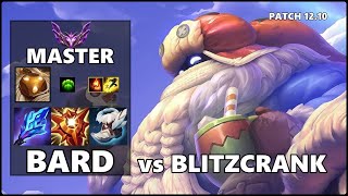 SEASON 12 MASTER Support Gameplay - BARD vs BLITZCRANK Patch 12.10