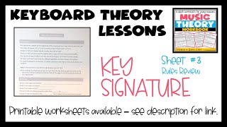 Key Signature Review (UNIT 3, LESSON 9) by Band Directors Talk Shop Worksheet link in description