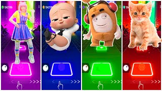 D Billions Lya-Lya VS Baby Boss VS Oddbods Bubbles VS Cute Cat 🎶 Who Will Win?