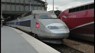 Le dernier TGV Sud-Est livrée grise.