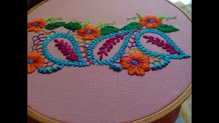 New and trendy Borderline embroidery /Hand embroidery- Leisha's Galaxy embroidery.