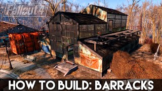 HOW TO BUILD: BARRACKS! (Fallout 4 Settlement Building Tips)