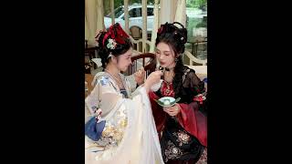 Afternoon tea in a Disney princess dress #shisanyu #hanfugirl #chineseculture #Disney