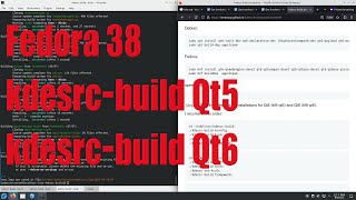 Fedora 38 install kdesrc-build for Qt5 and Qt6 - August 2023 - b7ac82dd