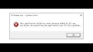 How to Fix the code execution cannot proceed because d3dx9_43.dll was not found