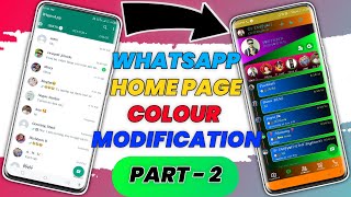 Whatsapp Home Page Colouring Tutorial | Dyo Whatsapp Colour modification || PART - 2