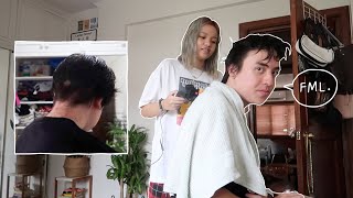 giving my EX BOYFRIEND a hair makeover (...revenge)