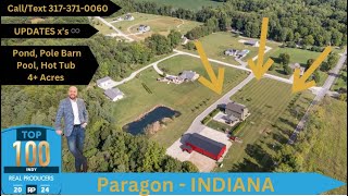 8769 Hiles Trail, Paragon, Indiana | 4+acres ￼| Pole Barn | Pond | Pool | Hot Tub | All New Flooring