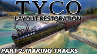 Vintage Tyco HO scale train layout restoration part 2: Making tracks?